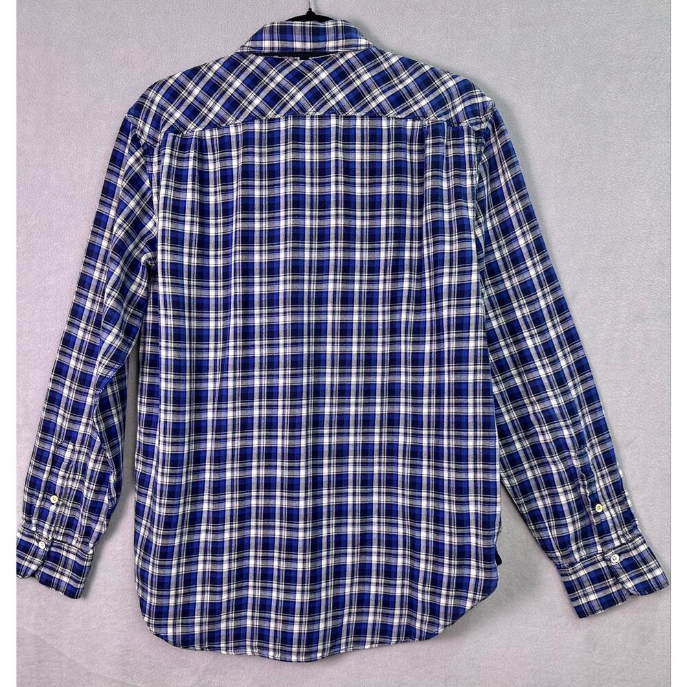 Rag & Bone Blue White Plaid Men’s Button Down Shirt Classic Fit Size Medium - Picture 3 of 11